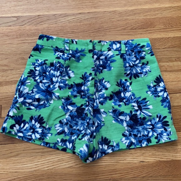 J.Crew High Rise Green Floral Short - Picture 4 of 5